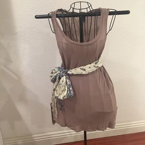 Taupe colored top/dress.